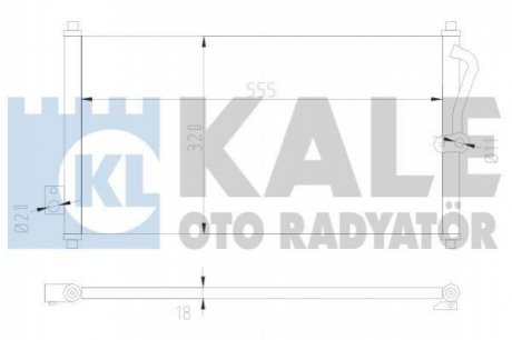 KALE HONDA Радиатор кондиционера CR-V I 95- Kale oto radyator 380500