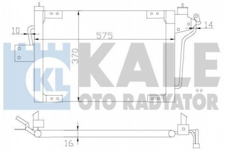 KALE OPEL Радиатор кондиционера Astra F 91- Kale oto radyator 342570 (фото 1)
