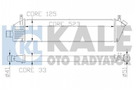 KALE NISSAN Интеркулер Micra III 1.5dCi 03- Kale oto radyator 342360 (фото 1)