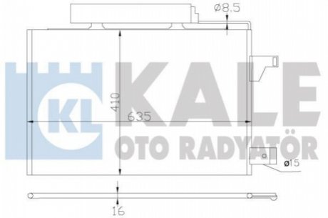 KALE DB Радиатор кондиционера W169/245 04- Kale oto radyator 388000 (фото 1)