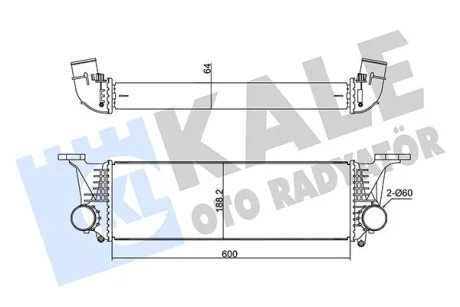 KALE FIAT Интеркулер Daily V 2.3/3.0d 11- Kale oto radyator 350950