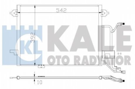 KALE VW Радиатор кондиционера Audi A6 97- Kale oto radyator 375500 (фото 1)