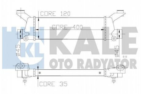 KALE DB Интеркулер W168,Vaneo 1.6/1.9 01- Kale oto radyator 347900 (фото 1)