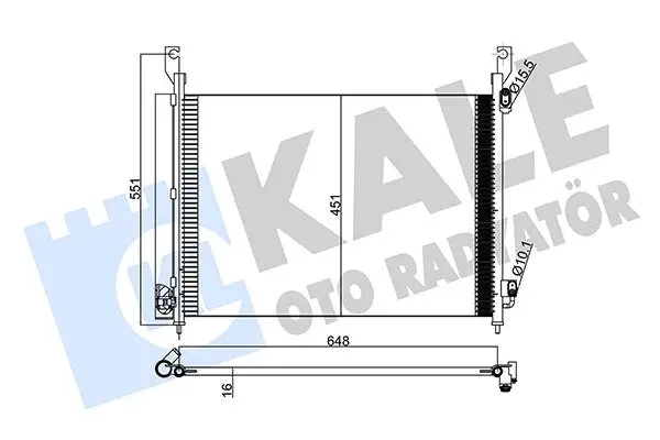 KALE RENAULT Радиатор кондиционера Koleos Kale oto radyator 342575 (фото 1)