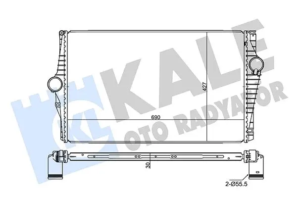 KALE VOLVO Интеркулер XC90 I 2.4/3.0 02- Kale oto radyator 350840 (фото 1)