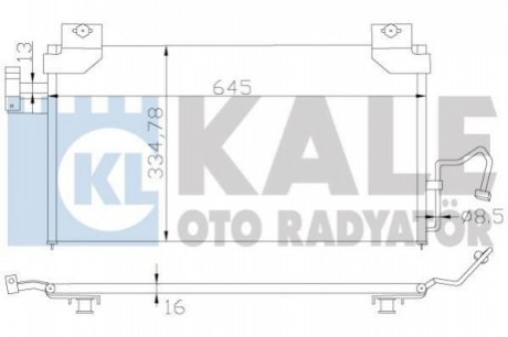 KALE MAZDA Радиатор кондиционера 323 98- Kale oto radyator 387100