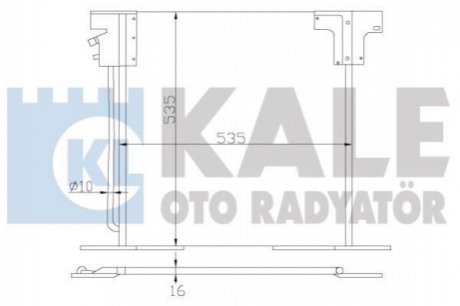 KALE DB Радиатор кондиционера Vito 96-03 Kale oto radyator 381200