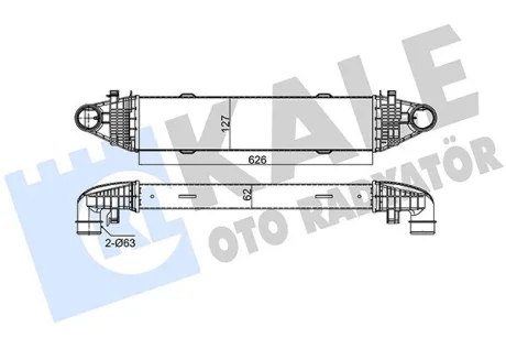 KALE DB Интеркулер W204 C180/350CDI 07- Kale oto radyator 347800