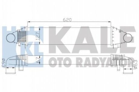 KALE DB Интеркулер W204 C180/200CDI 07- Kale oto radyator 347700