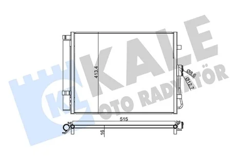 Радіатор кондиціонера KIA Soul (09-) 1.6i, 1.6 CRDi KALE OTO RADYATOR Kale oto radyator 345240