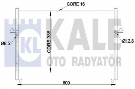 KALE HYUNDAI Радиатор кондиционера H100 Kale oto radyator 342425
