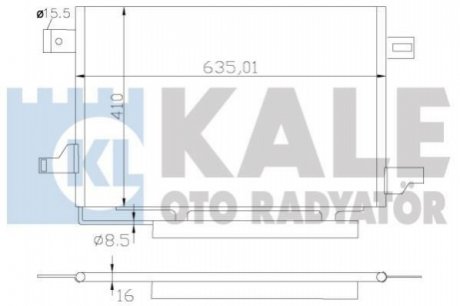 KALE DB Радиатор кондиционера W169 04- Kale oto radyator 387900 (фото 1)