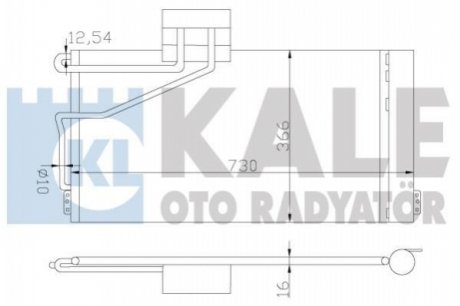 KALE DB Радиатор кондиционера W203 00- Kale oto radyator 387800 (фото 1)