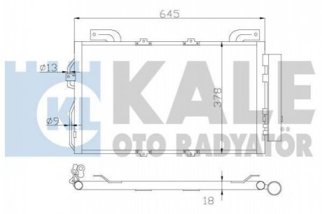 KALE DB Радиатор кондиционера W203 Kale oto radyator 392900