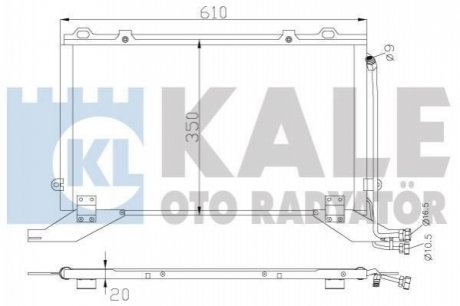 KALE DB Радиатор кондиционера W210 Kale oto radyator 343045