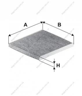 Фільтр салону KIA SPORTAGE 06-, RIO 05-, HYUNDAI TUCSON 04- вугільний (вир-во WIX-FILTERS) WIX FILTERS WP9303