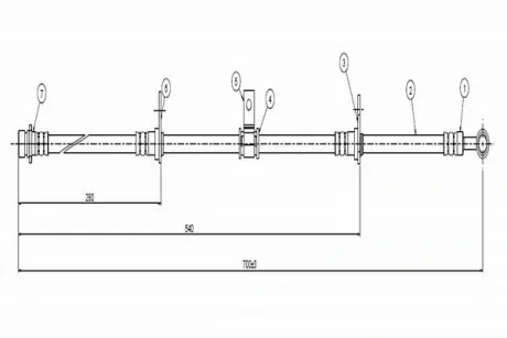 CAVO HONDA Тормозной шланг передн.прав. Accord -98, ROVER 600 -99 Cavo C800 450A