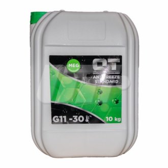 Антифриз QT MEG STANDARD -30 G11 GREEN 10кг Qt-oil QT5523010 (фото 1)