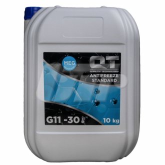 Антифриз QT MEG STANDARD -30 G11 BLUE 10кг Qt-oil QT5533010 (фото 1)