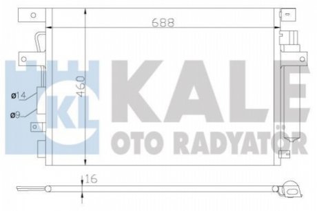 KALE CHRYSLER Радиатор кондиционера с осушителем 300C,Lancia Thema Kale oto radyator 343135