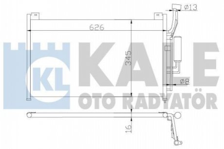 KALE MAZDA Радиатор кондиционера Mazda 2 07- Kale oto radyator 392300