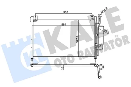 KALE MAZDA Радиатор кондиционера Mazda 2 07- Kale oto radyator 392300