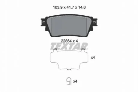 Колодки тормозные TEXTAR 2286401
