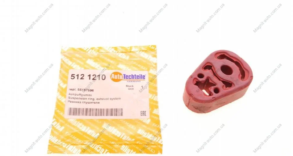 Гумівка глушника, FIAT Doblo, 1.3/1.9 JTD, 01- AUTOTECHTEILE 512 1210 (фото 1)