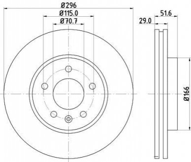 Диск гальмівний пер..Chevrolet Captiva (296*29) / Opel Antara 06- HELLA 8DD 355 114-401