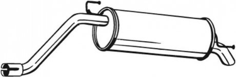 Глушитель задняя часть FIAT GRANDE PUNTO (05-11) (148-147) BOSAL 148147