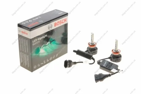 Лампа (2шт.) Duobox LED Gigalight PGJ19 (H8) 12В 30Вт - НЕ поставляется BOSCH 1987301558