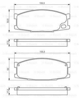 MITSUBISHI К-т тормозных колодок передних Canter BOSCH 0986495130