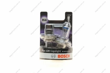H4 Gigalight PLUS 120% Автолампа 2шт. BOSCH 1987301425