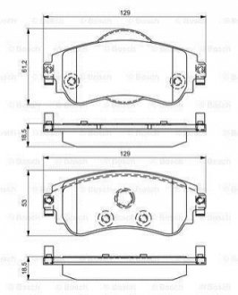 CITROEN Торм.колодки передн. C4 09- BOSCH 0986495304