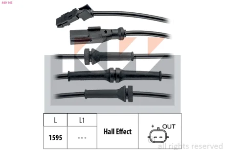 KW Датчик ABS (аналог EPS 1.960.145/Facet 21.0145) Kw 460 145