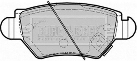 - Гальмівні колодки до дисків BORG & BECK BBP1687