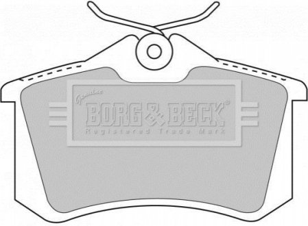 - Гальмівні колодки до дисків BORG & BECK BBP1778 (фото 1)