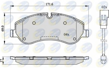 - Гальмівні колодки до дисків Comline CBP22142