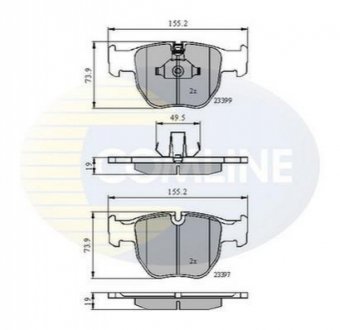 - Гальмівні колодки до дисків Comline CBP01157 (фото 1)