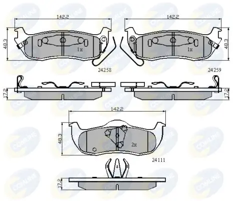 - Гальмівні колодки до дисків Comline CBP31734 (фото 1)