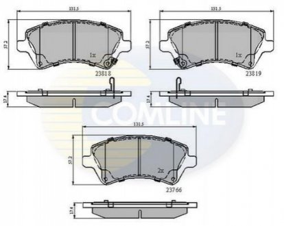 - Гальмівні колодки до дисків Comline CBP31154