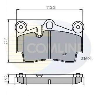 - Гальмівні колодки до дисків Comline CBP01316 (фото 1)