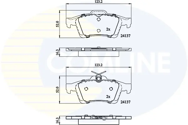 - Гальмівні колодки до дисків Comline CBP01629 (фото 1)