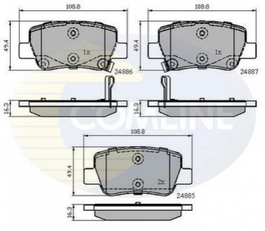 - Гальмівні колодки до дисків Comline CBP32026 (фото 1)