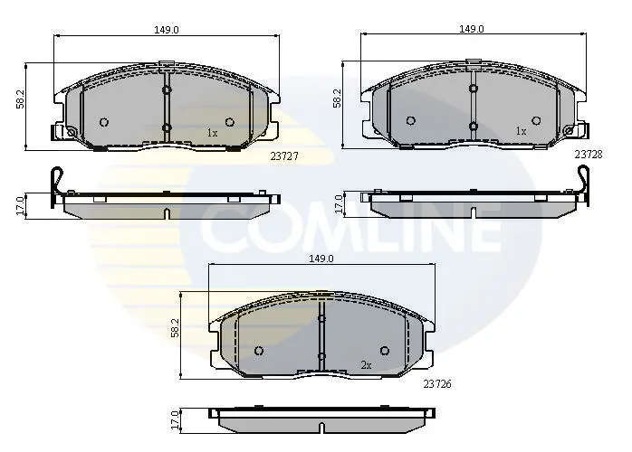 - Гальмівні колодки до дисків Comline CBP3902 (фото 1)