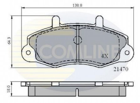 - Гальмівні колодки до дисків Comline CBP0132 (фото 1)