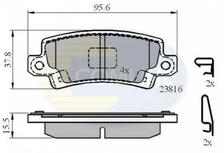 - Гальмівні колодки до дисків Comline CBP3942 (фото 1)