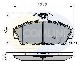 - Гальмівні колодки до дисків Comline CBP0232 (фото 1)