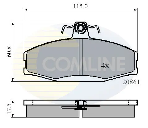 - Гальмівні колодки до дисків Comline CBP0928 (фото 1)