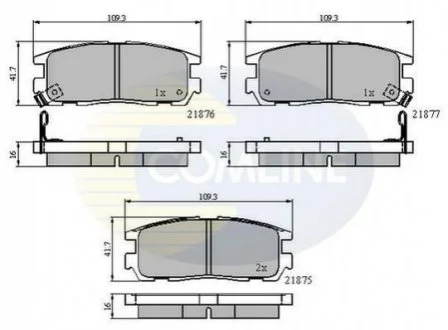- Гальмівні колодки до дисків Comline CBP3461